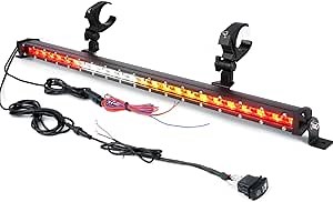 25" LED Chase Light Bar w/ 1.65''-2'' Roll Cage Bracket, Heavy-Duty Offroad Rear Strobe Lightbar w/Brake/Turn Signal/Running Lights for UTV Polaris RZR Yamaha Kawasaki SXS 4x4 Trucks SUV-RWYR