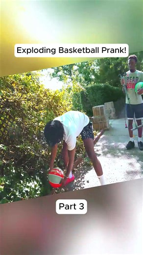Exploding Basketball Prank!#prank #basketball #explodingball #basketballcourt #viral