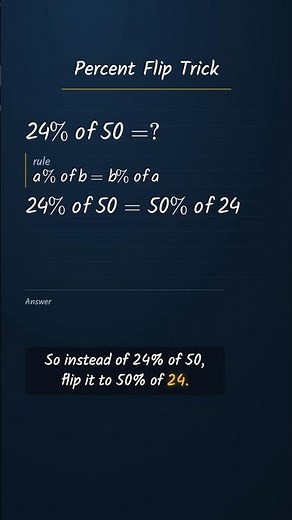 Flip it and this percent is easy