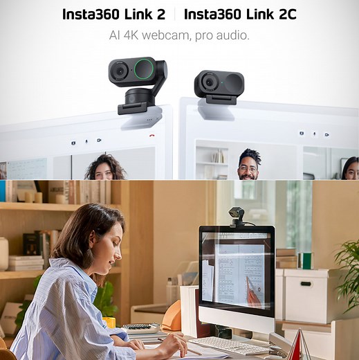 Insta360 Link 2 and Link 2C Unveiled, are AI-Powered 4K Webcams