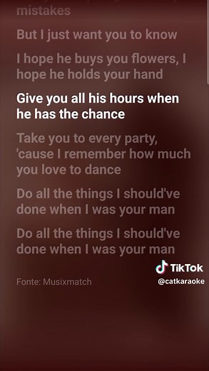 When I Was Your Man - Bruno Mars #sing #singalong #duet #lyrics #karaoke #speedsongs #instrumental #karaoketiktok #brunomars #wheniwasyourman