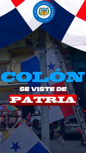 🇵🇦✨ La nueva Alcaldía de Colón engalana nuestra ciudad con los colores de la Patria, despertando el orgullo y el sentimiento patriótico de todos los colonenses. Porque Colón vibra al ritmo de sus tradiciones y se viste de amor por Panamá. ❤️🤍💙 | Alcaldía De Colón