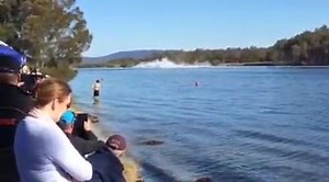 Latimer Lodge GP Hydro at Forster Boaties Reunion today. | Model Boat Club of NSW Inc