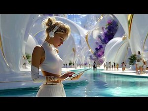 Life Beyond Earth Year 3200: Futuristic Space City, Skyports & Silent Flying Ships (4K)