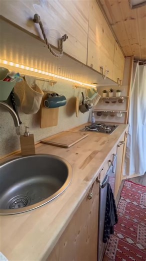 56K views · 915 reactions | The beauty of building your own camper is you get to design it around your priorities. In this case, they love cooking — so most of the space became the kitchen. If you were building your own, what would be your top priority? | Vanlife Rules | Facebook