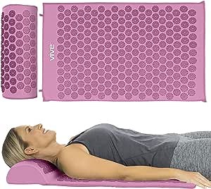 Amazon.com: Vive Acupressure Mat and Pillow Set - Acupuncture Mat for Back and Neck Pain Relief - Shakti Pressure Mat Full Body Massager for Legs, Feet, Sciatica, Trigger Point Therapy, Stress- Memory Foam Pillow : Health & Household