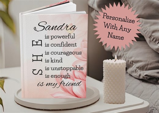 Personalized Friend Journal Gift | Best Friend Gift Notebook | Custom Name Affirmation Journal | Gift for Her Friendship Keepsake - Etsy