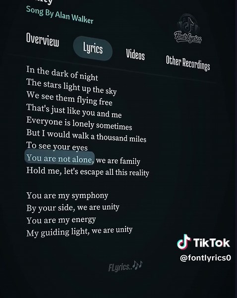 Unity by Alan Walker - Lyrics & Audio