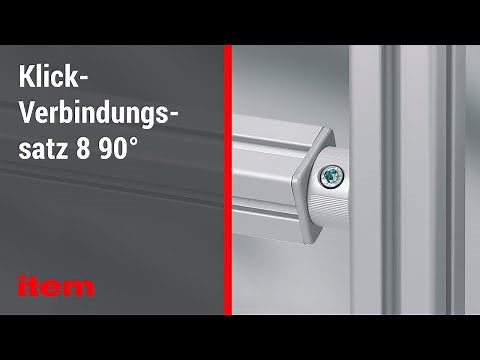Verbindungstechnik für Aluminiumprofile: Klick-Verbindungssatz 8 90°