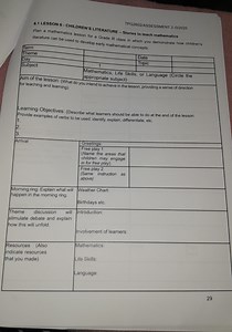 Plan a mathematics lesson for a Grade R class in which you demo... | Filo