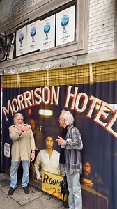 The Doors drummer John Densmore & legendary rock photographer Henry Diltz Photography joined @HealthyHousingFoundation, a division of AIDS Healthcare Foundation, to celebrate AHF’s acquisition of the historic Morrison Hotel. Diltz’s photograph of the band members in the front window of the hotel became the iconic cover for the band’s fifth album. AHF purchased the Morrison Hotel for $11.9 million earlier this month, saving it from demolition, and will create 111 low-income housing units at a cos