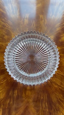 Vintage Mikasa “diamond Fire” Crystal Wine Bottle Coaster—clear Cut Glass Trinket Dish—made in Japan - Etsy