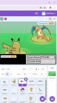 Testing Pokemon Battle Game Menggunakan SCRATCH #coding #pokemon #games