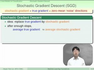 Linear Models for Classification :: Stochastic Grad. Descent @ Machine Learning Foundations (機器學習基石)