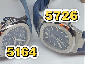 鹦鹉螺5726和手雷两地时5164 两者都是夹板机芯！厚度都会略略厚点。主打就是外观颜值。