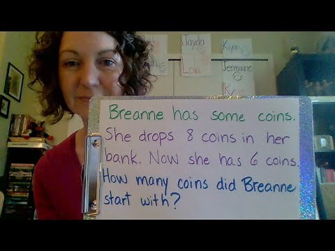 Subtract to solve word problems (start unknown)