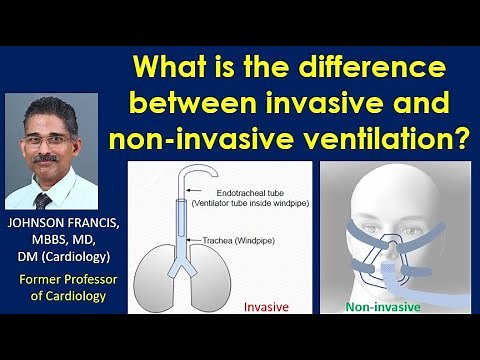 What is the difference between invasive and non invasive ventilation?