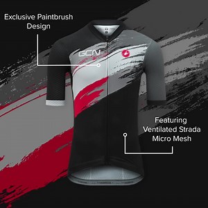 Checkout our GCN Castelli Competizione jersey in an exclusive paintbrush design! Featuring ventilated Strada micro mesh for a great fit plus an easy to reach storage pocket for a comfortable ride and streamlined performance! Click the link to shop now! 👉https://gcn.eu/4pC | Global Cycling Network