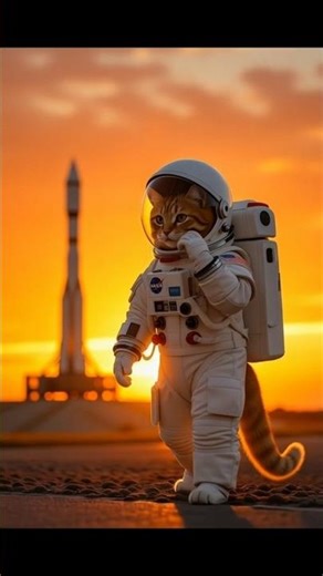 NASA Cat's Space Dream😼🚀 #animatedlovestory #cat #animationfun