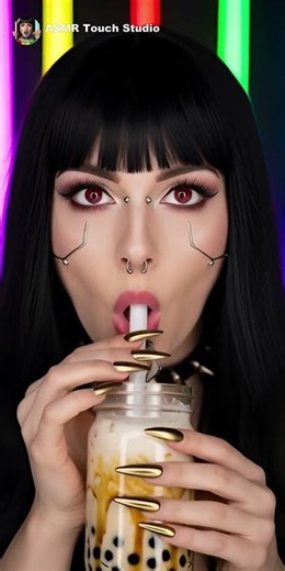 BUBBLE TEA DRINKING ASMR 🧋 Squishy Tapioca, Slurping, Straw Sounds No Talking #asmr #eating