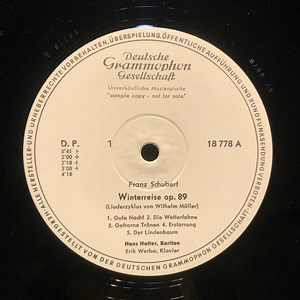 Franz Schubert, Hans Hotter, Erik Werba - Winterreise Op. 89
