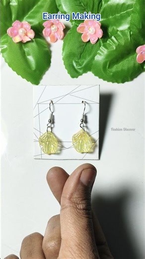 Earring making |Hook Earring Making| #diy #earring #jewellerydesign #handmade #fashiondiscover