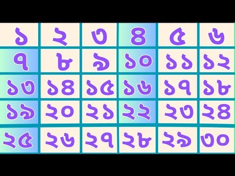 অসমীয়া সংখ্যা ১ - ৩০/Learning Number 1 - 30 in Assamese/Assamese number Spelling/ Ek dui tini sari