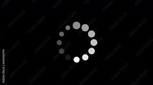 Loading circle animation, Loading circle buffering loader animation on a black background, Searching, Updating, Buffering circle, Streaming progress circle, Waiting circle