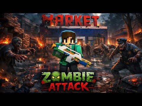 ZOMBIE ATTACK SCHOOL PARTY CRAFT 🧟 | SCHOOL PARTY CRAFT CITY ZOMBIE ATTACK 🧟 | MARKET ZOMBIE FIGHT 🤯