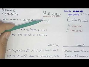 Hill cipher التشفير باستخدام