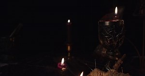 Altar Satanic Rituals On Black Background Stock Footage Video (100% Royalty-free) 1096083375 | Shutterstock