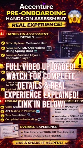 Accenture REAL Hands-On Assessment video mentioned below.