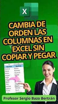 Change the column order in Excel without copying and pasting