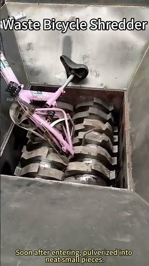 Waste Bicycle Shredder #Metal Shredder #Double Shaft Shredder #Source Manufacturer