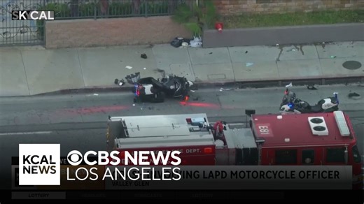 LAPD motorcycle officer injured in Valley Glen crash