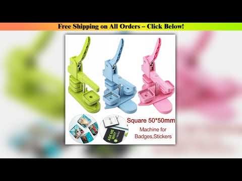 Square Badge Button Maker 50x50mm Machine Rotary Button Press For Refrigerator Magnet Making