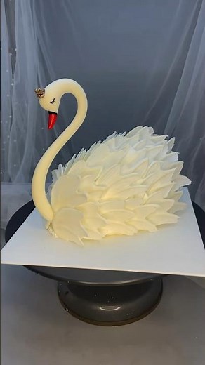 A gorgeous swan cake, Production process, Step by Step Tutorial, basic decorate techniques