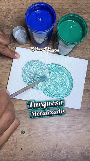 Mezcla de colores metálicos: Creando turquesa brillante
