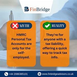 You don’t have to be self-employed to use an HMRC Personal Tax Account! Whether employed or freelance, you can keep your tax info in one place, making managing your finances stress-free. Set up your account now and take control of your taxes! . . . Talk to us more details: https://www.finbridgeadvisors.co.uk/ #FinbridgeAdvisors #HMRC #PersonalTaxAccount #TaxMadeEasy #FinanceManagement #TaxTips #SelfEmployed #FreelanceLife #MoneyMatters #TaxTime #FinancialFreedom | Finbridge Advisors