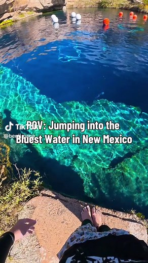 POV: Jumping into the Bluest Water in New Mexico