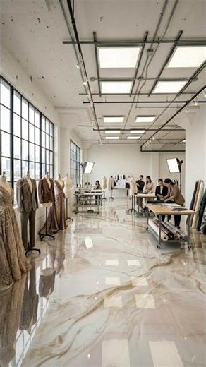 That Epoxy Floor is Insane 😳 #renovation #beforeandafter #fashiondesign