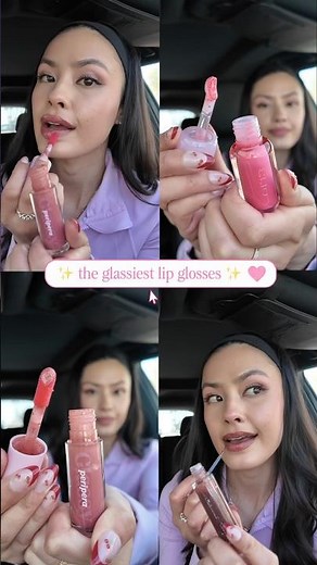 The Top 5 GLASSIEST Lip Glosses ✨ so shiny you can see your reflection ✨ #kbeauty #glasslips