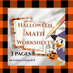 Halloween Multiplication Worksheets: Math Fact Fluency (PDF) - Etsy