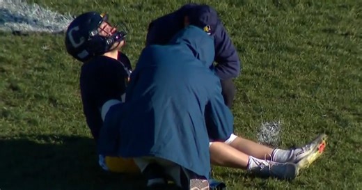 Injured quarterback finishes final college football game after cancer diagnosis