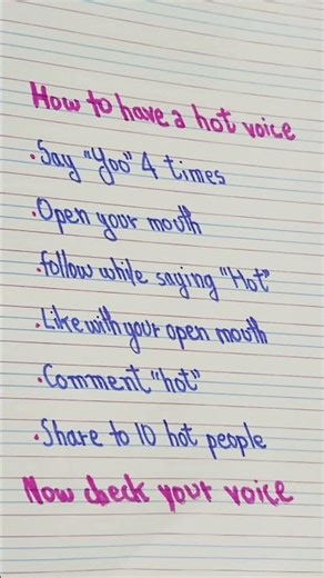 How to get hot voice 🥵