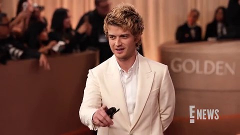 Joe Keery debuts bleach blonde hair transformation at Golden Globes 2026