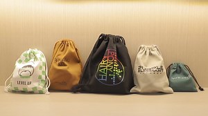 Huahao Recycled Eco-friendly Custom Logo Recyclable Reusable Fitness Gym Natural Cotton Canvas Drawstring Backpack Bag