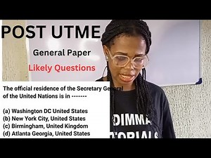 Post UTME Online Tutorials. Post UTME General Paper Past Questions and Answers. #postutme