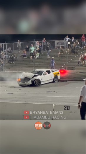517K views · 3.7K reactions | BIG Spectator drags Mustang crash at New Smynra Speedway!! #mustang #spectatordrags #newsmyrna #NASCAR #fypシ | Buddybryan3 | Facebook