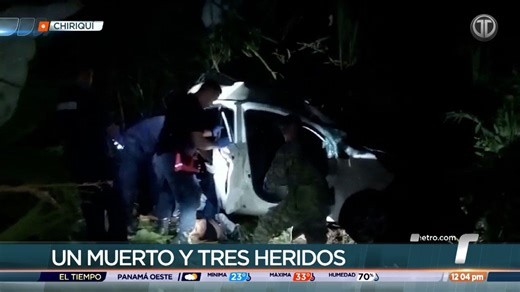 Accidente de tránsito en Chiriquí deja un muerto y tres heridos